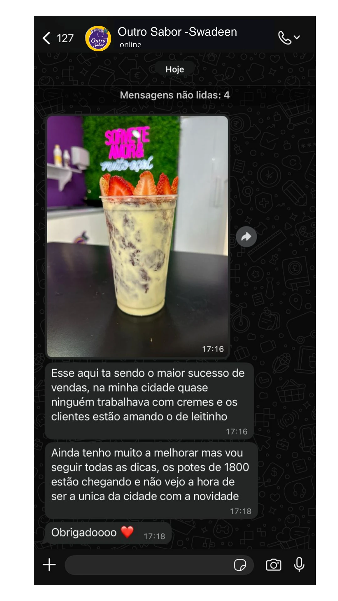 Montagem gourmet aplicada por cliente