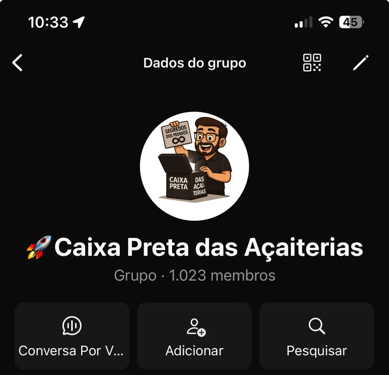 Comunidade WhatsApp com mais de 1000 membros